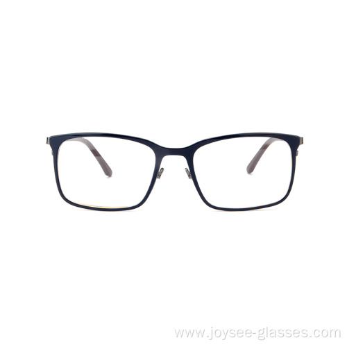 All Face Shape Match Rectangle Double Color Metal Glasses Frames Optical Eyeglasses